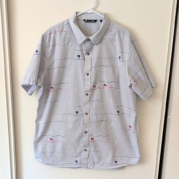 Travis Mathew Other - Travis Mathew Mens XXL Short Sleeve Button Down Shirt Casual Preppy Vacation